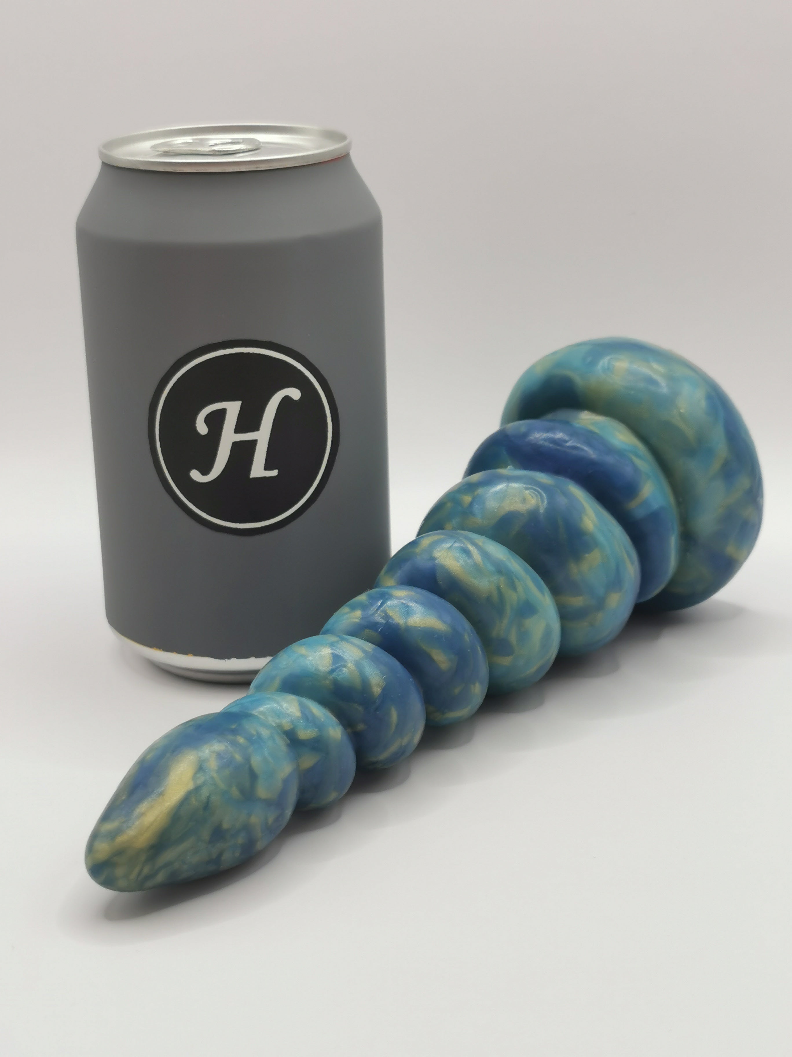 Ecstasy Marble Gold Light Blue Navy (Medium, Medium A10)