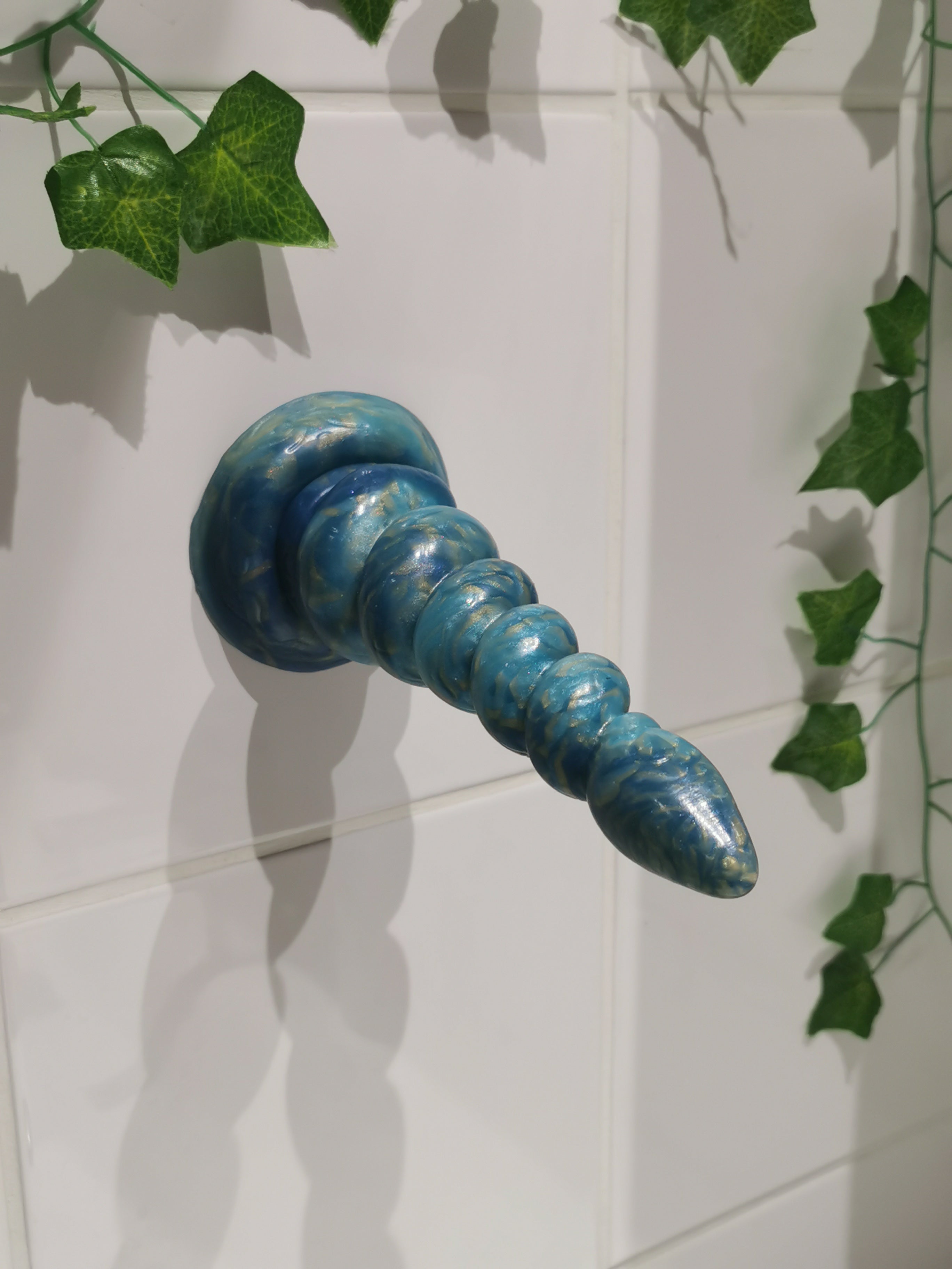 Ecstasy Marble Gold Light Blue Navy (Medium, Medium A10)