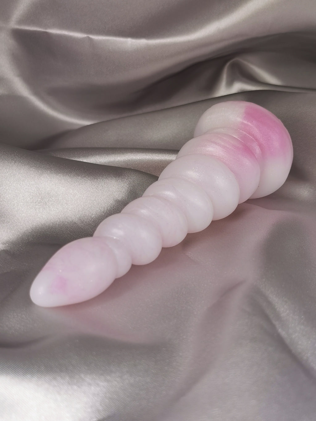 Ecstasy Transparent Rose Blanc Paillettes Blanches (Small, Rigide A20)