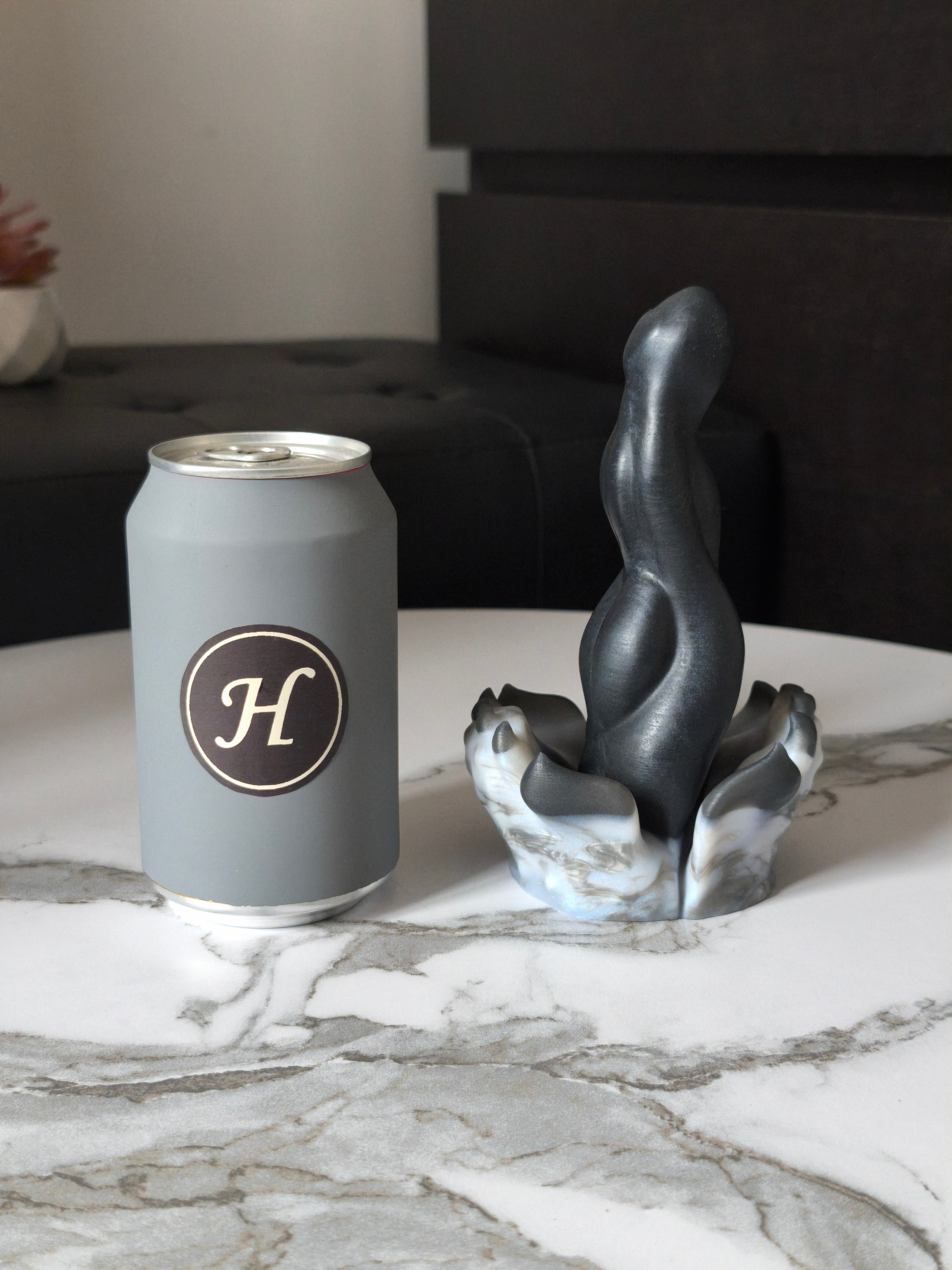 Delight Marble Perle Argent Noir Colorshift Blue (Small, Soft 00-30)