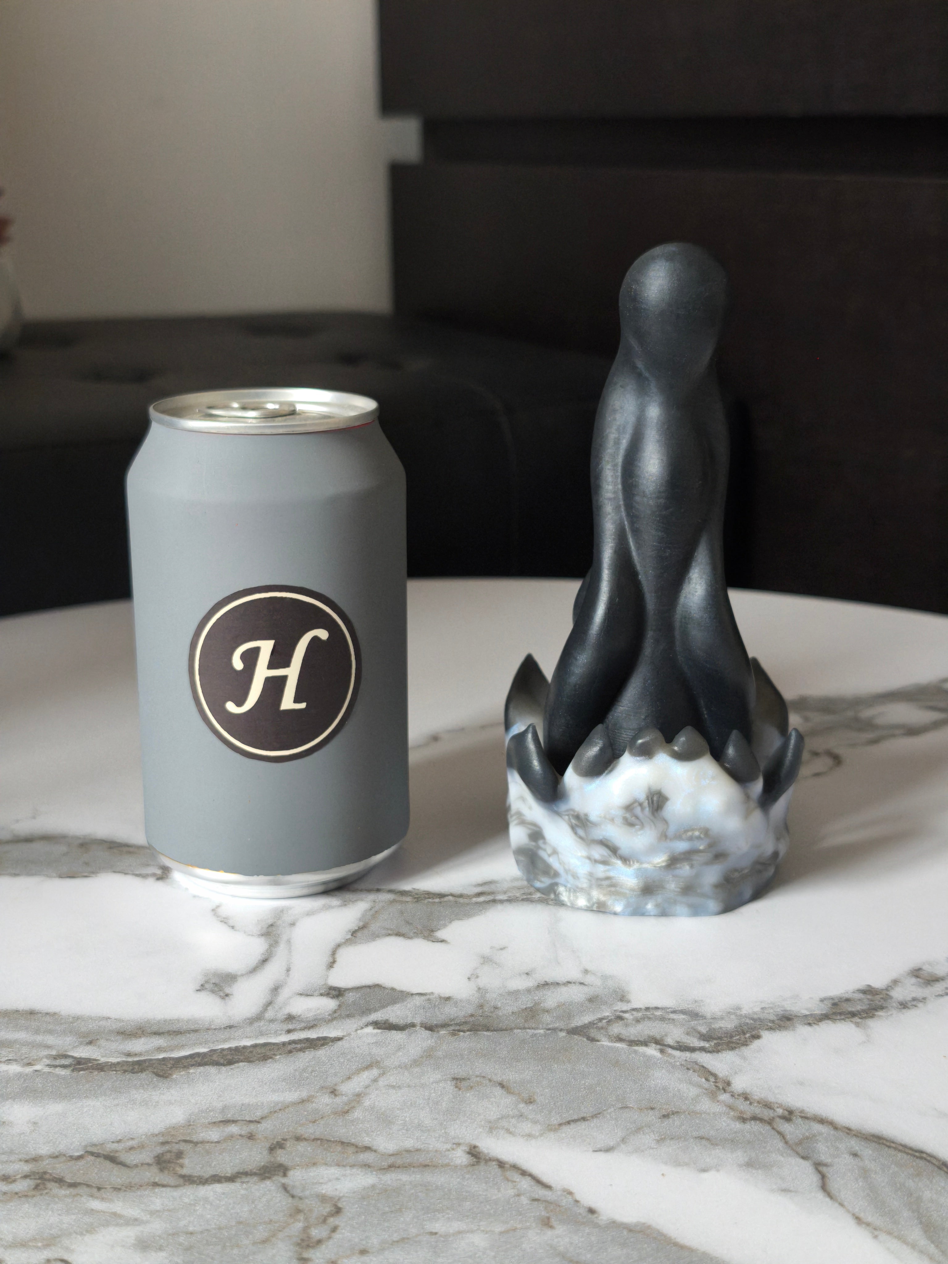 Delight Marble Perle Argent Noir Colorshift Blue (Small, Soft 00-30)