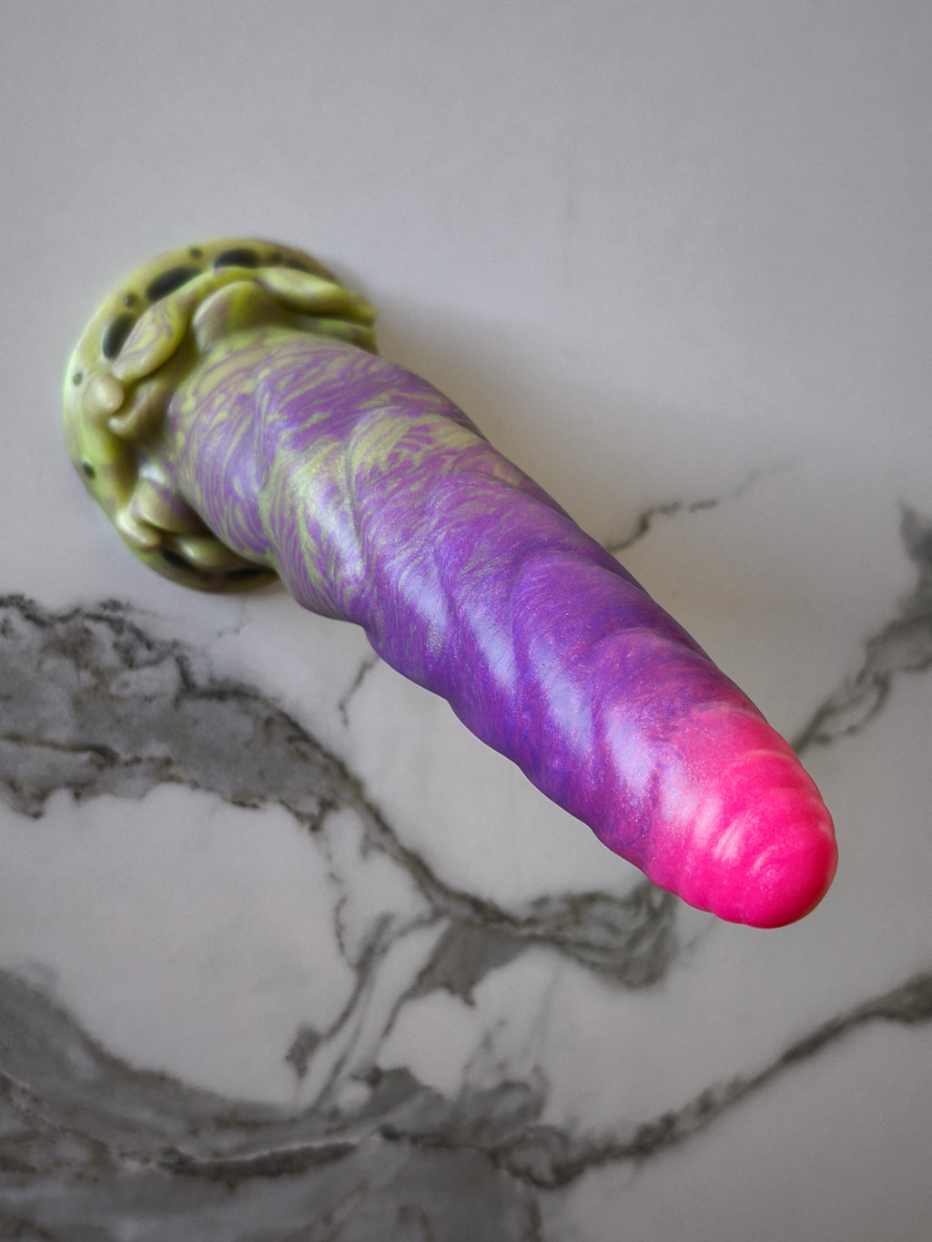 Rapture Vert Violet Rose Handpaint Noir GITD (Medium, Tendre 00-50)