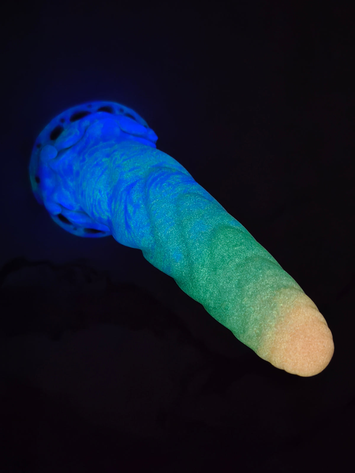 Rapture Vert Violet Rose Handpaint Noir GITD (Medium, Tendre 00-50)