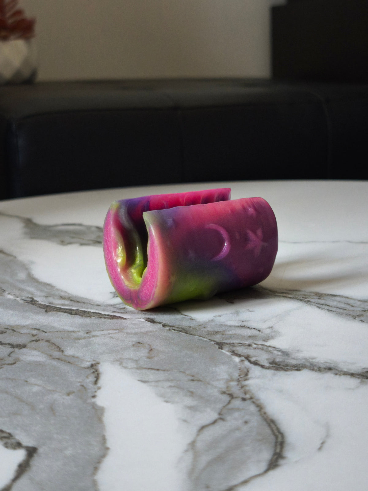 Radiance Green Purple Pink Fade Black Handpaint GITD (Mini, Extra-Soft 00-20)