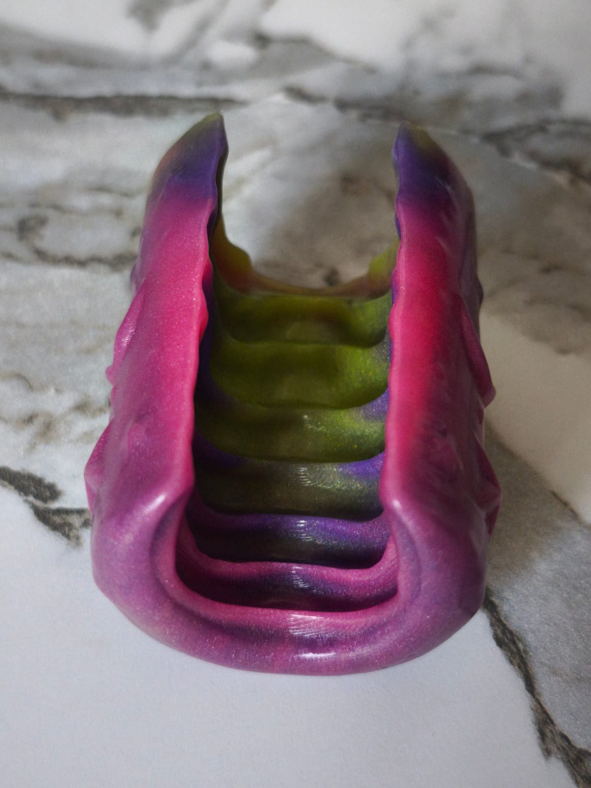 Radiance Green Purple Pink Fade Black Handpaint GITD (Mini, Extra-Soft 00-20)
