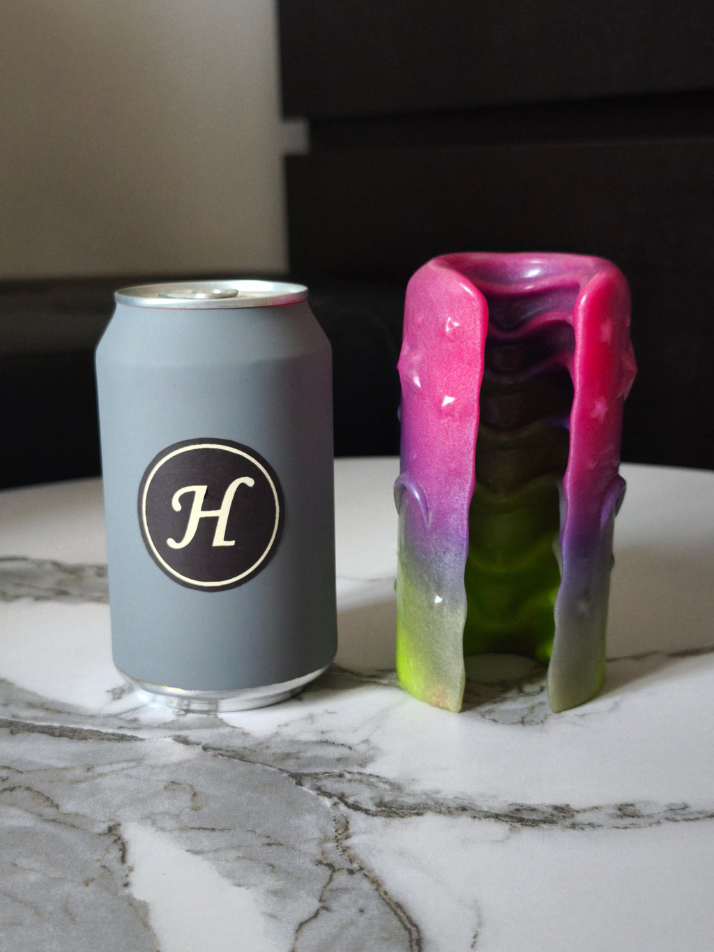Radiance Green Purple Pink Fade Black Handpaint GITD (Medium, Extra-Soft 00-20)